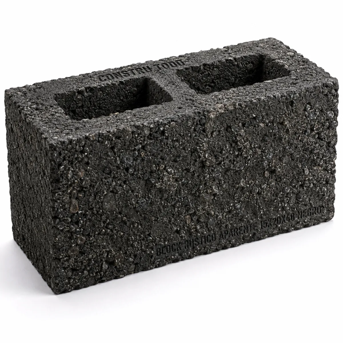 BLOCK RUSTICO APARENTE 15X20X40 MORELIA NEGRO