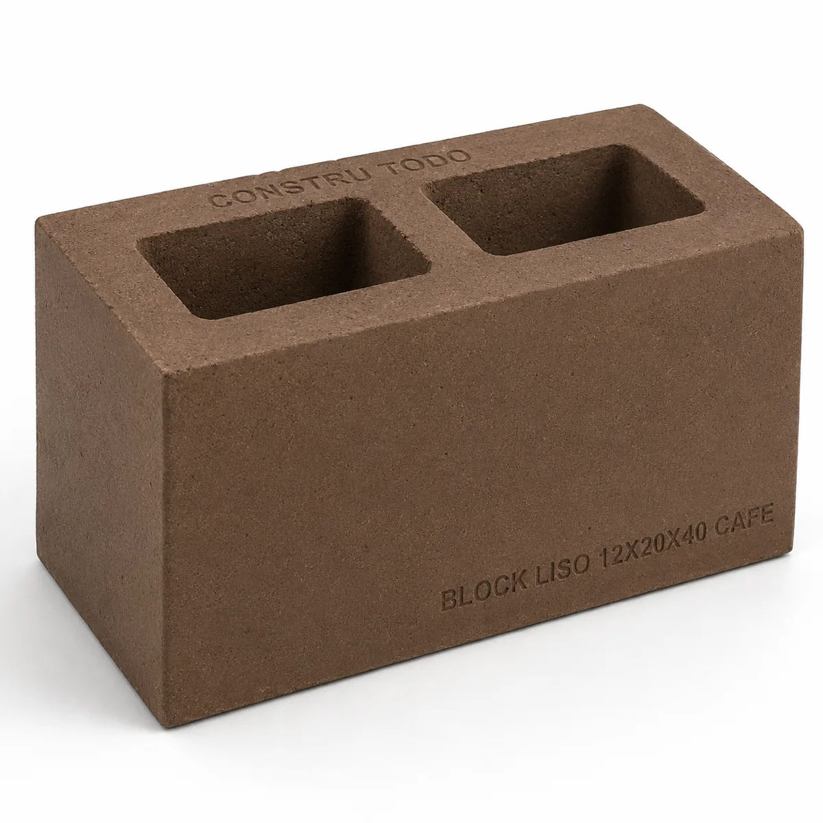 BLOCK LISO 12X20X40 CAFE