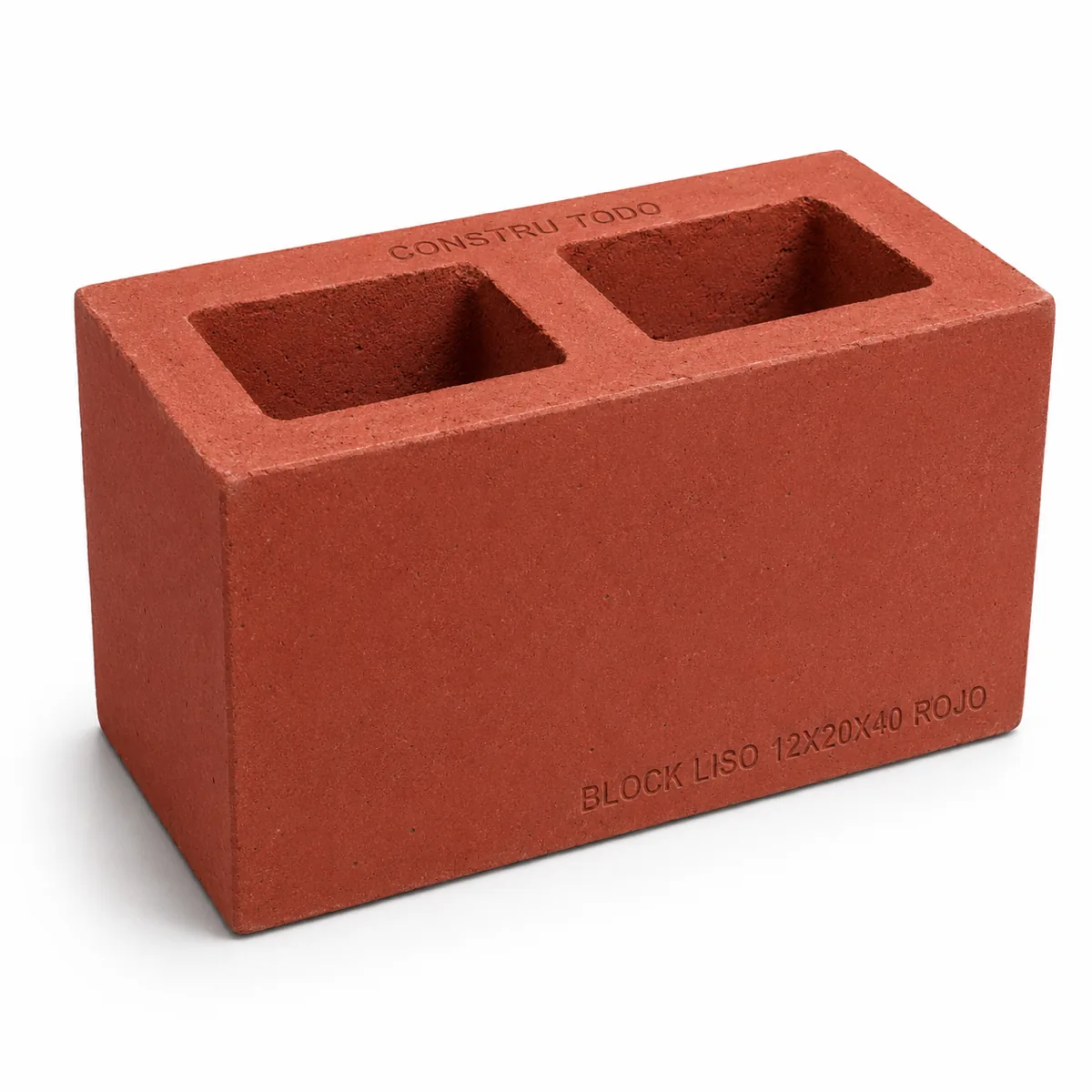 BLOCK LISO 12X20X40 ROJO