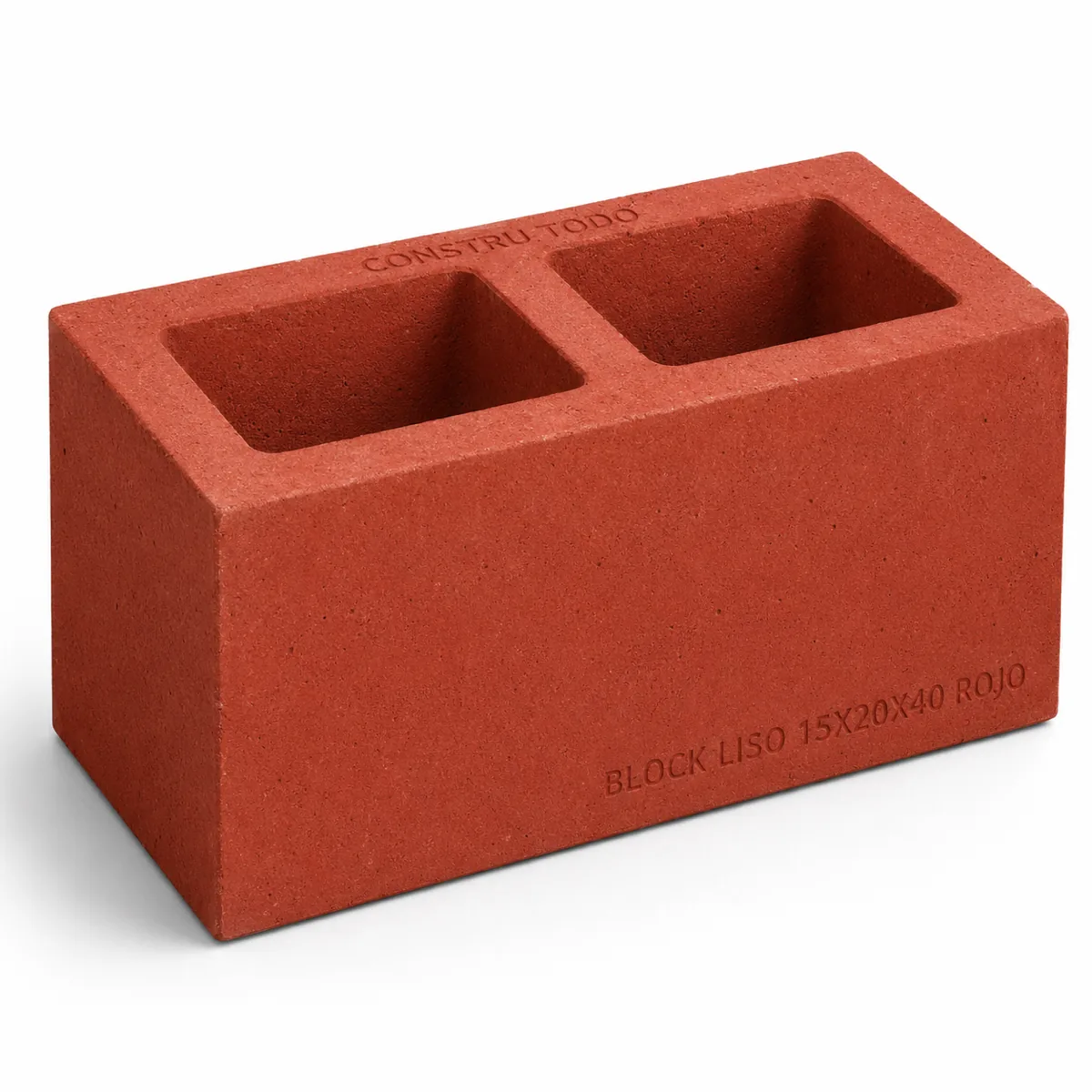 BLOCK LISO 15X20X40 ROJO