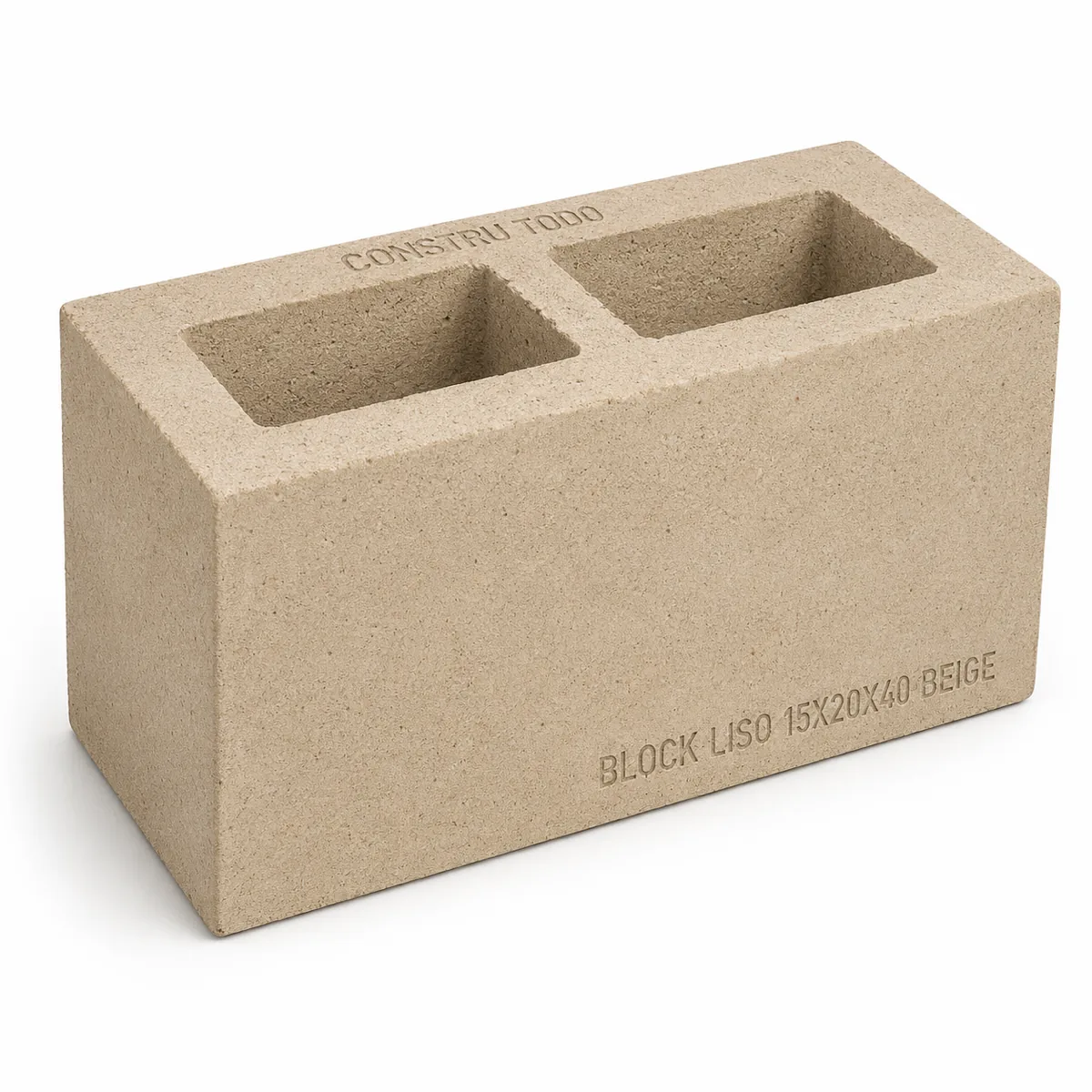 BLOCK LISO 15X20X40 BEIGE