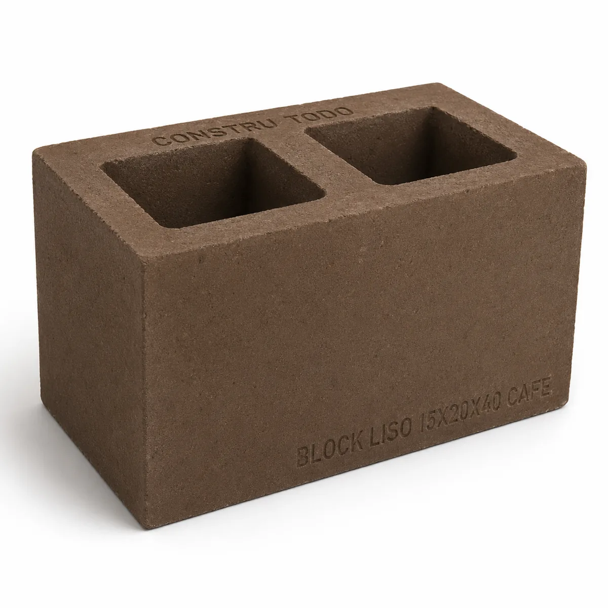 BLOCK LISO 15X20X40 CAFE