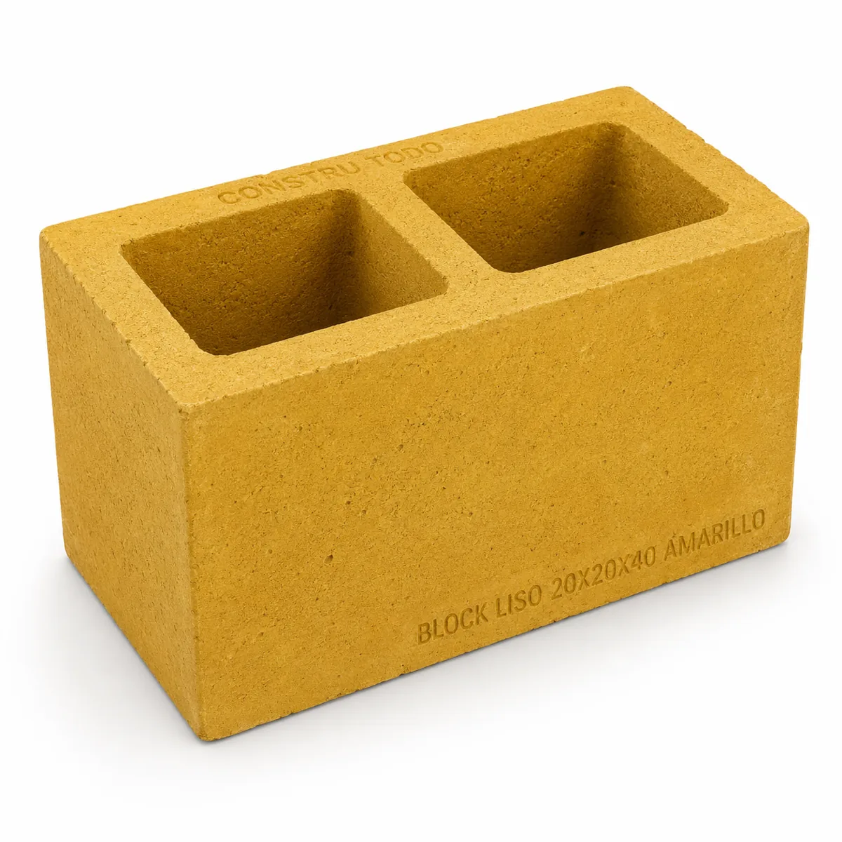 BLOCK LISO 20X20X40 AMARILLO