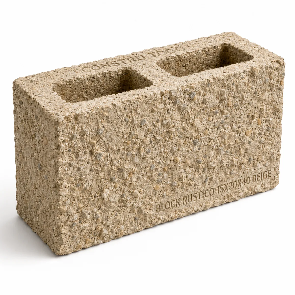 BLOCK RUSTICO 15X20X40 BEIGE