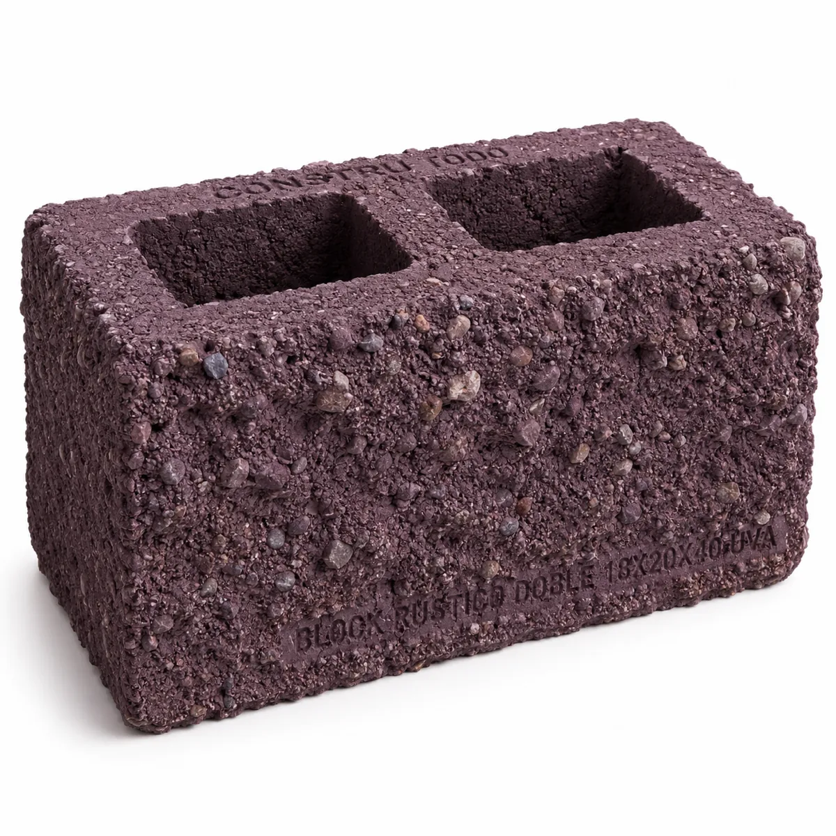 BLOCK RUSTICO DOBLE 18X20X40 UVA