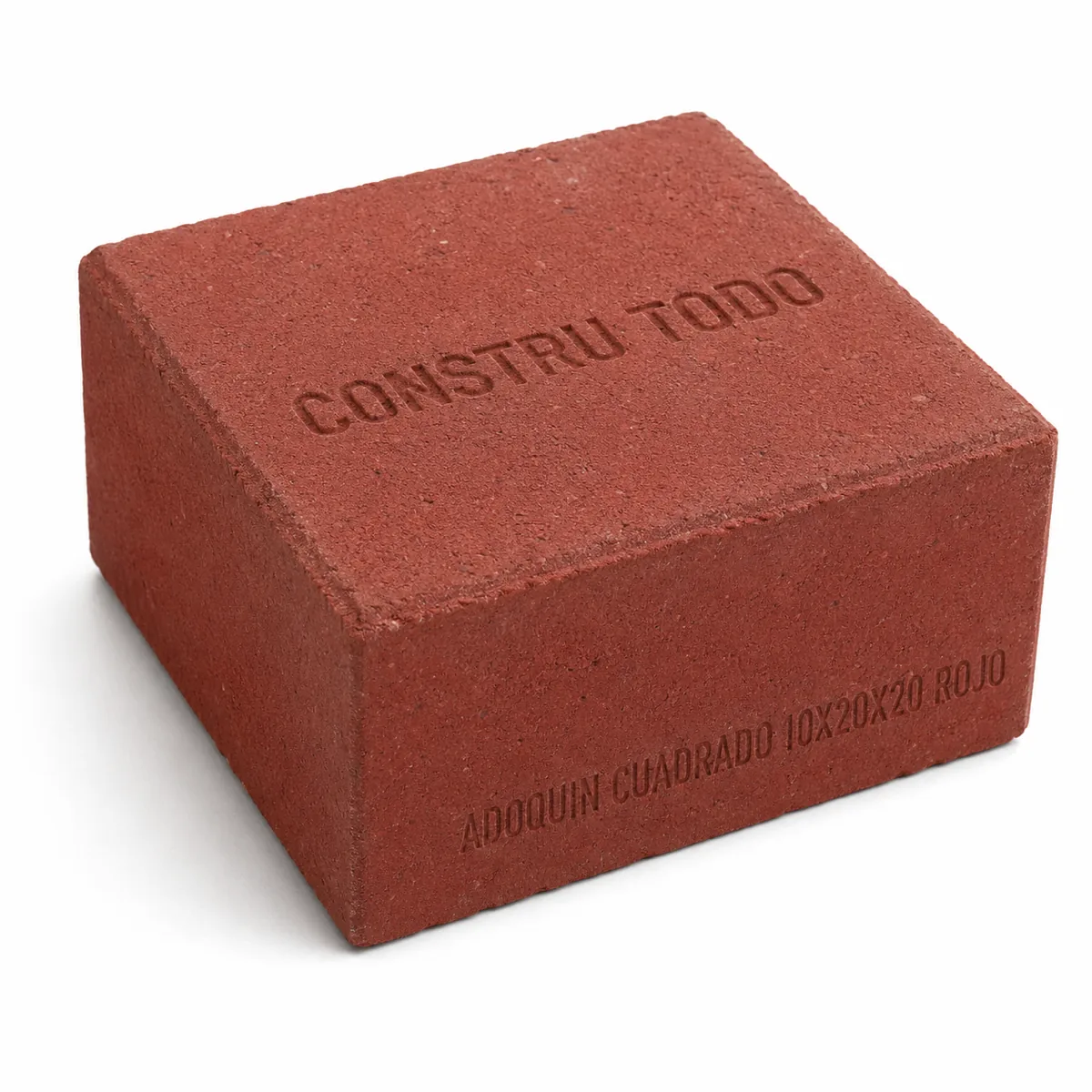 ADOQUIN CUADRADO 10X20X20 ROJO