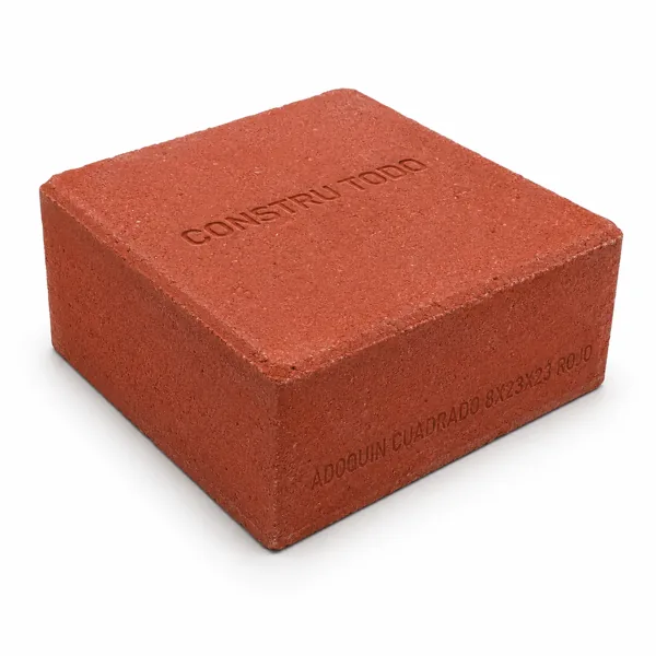 ADOQUIN CUADRADO 8X23X23 ROJO