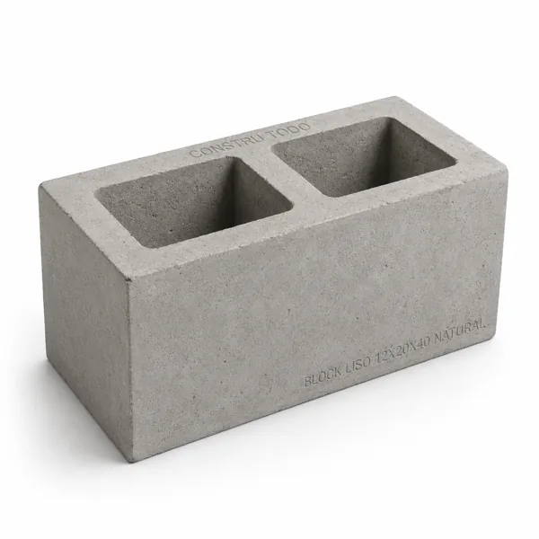 BLOCK LISO 12X20X40 NATURAL