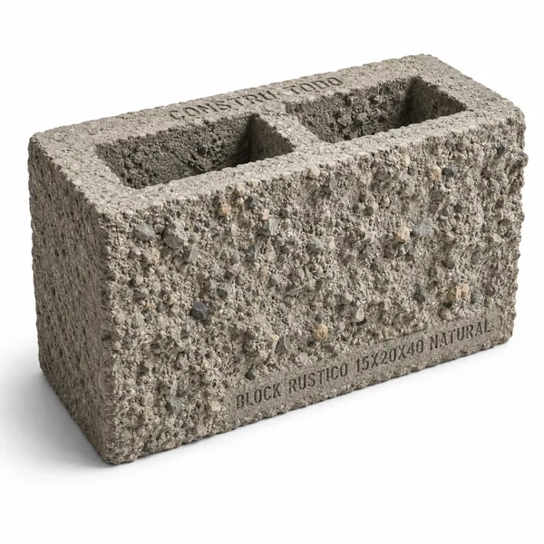 BLOCK RUSTICO 15X20X40 NATURAL