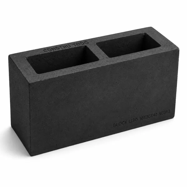 BLOCK LISO 10X20X40 COLOR NEGRO