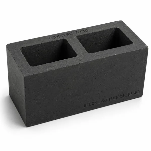 BLOCK LISO 15X20X40 NEGRO