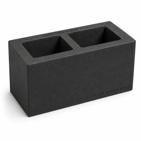 BLOCK LISO 20X20X40 NEGRO