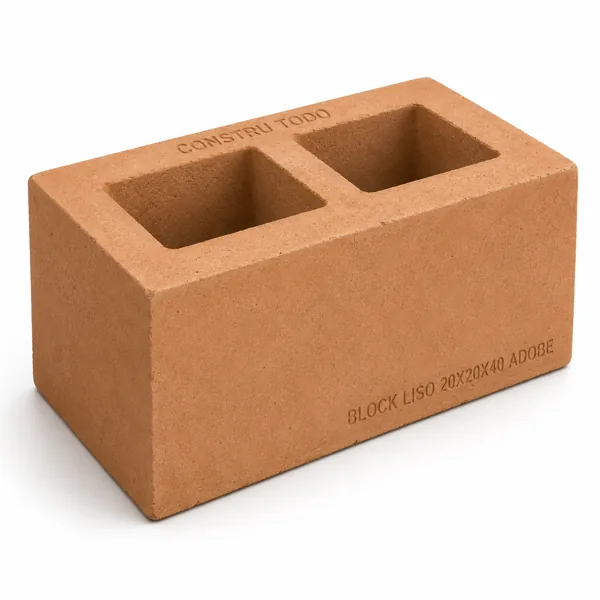 BLOCK LISO 20X20X40 ADOBE