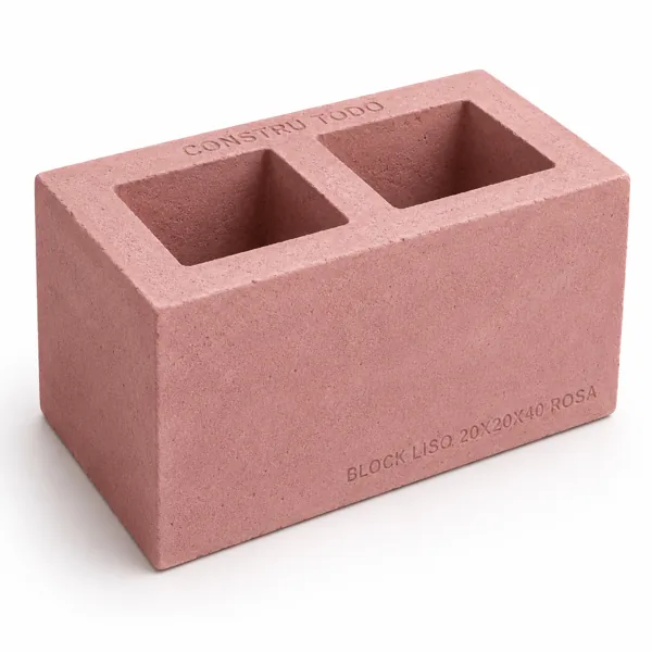 BLOCK LISO 20X20X40 ROSA