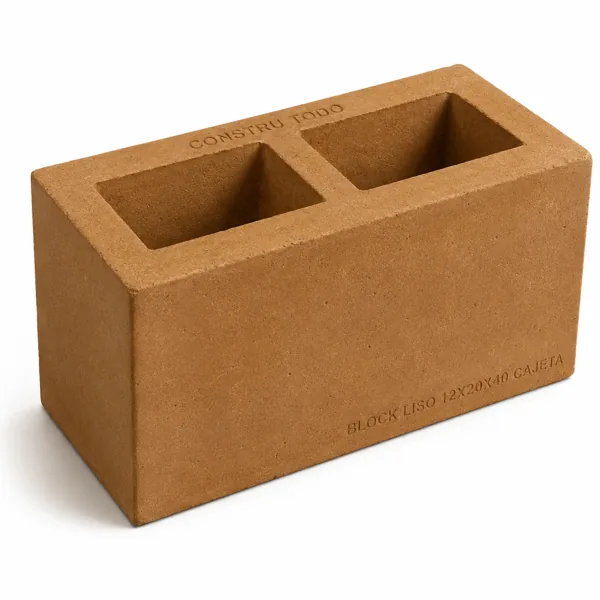 BLOCK LISO 12X20X40 CAJETA