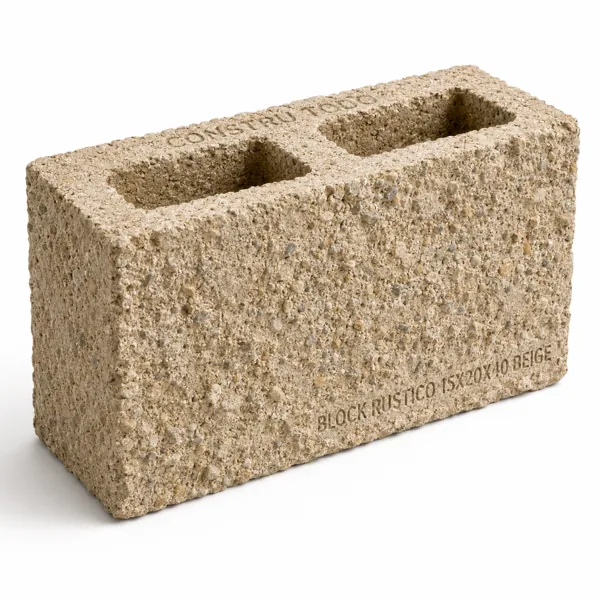 BLOCK RUSTICO 15X20X40 BEIGE