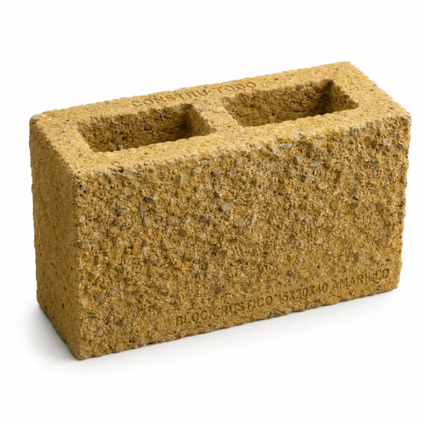BLOCK RUSTICO 15X20X40 AMARILLO
