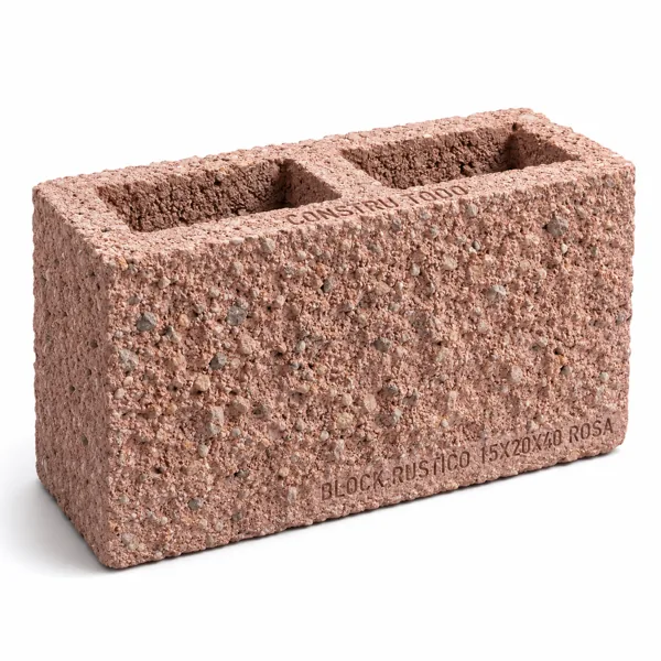 BLOCK RUSTICO 15X20X40 ROSA
