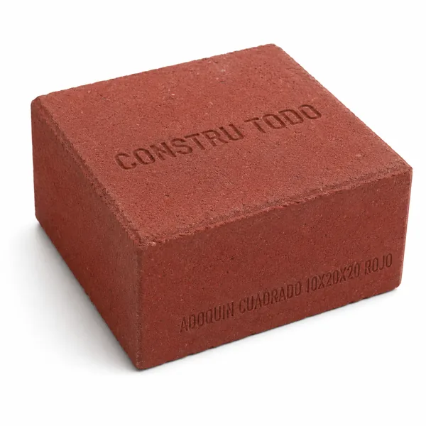 ADOQUIN CUADRADO 10X20X20 ROJO
