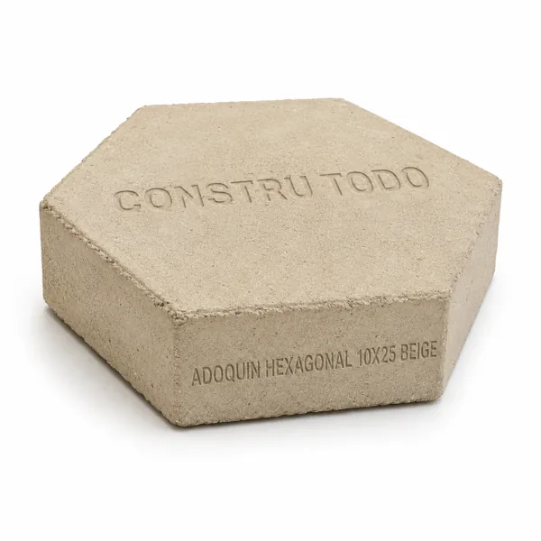 ADOQUIN HEXAGONAL 10X25 BEIGE