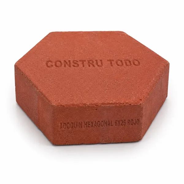 ADOQUIN HEXAGONAL 6X25 ROJO